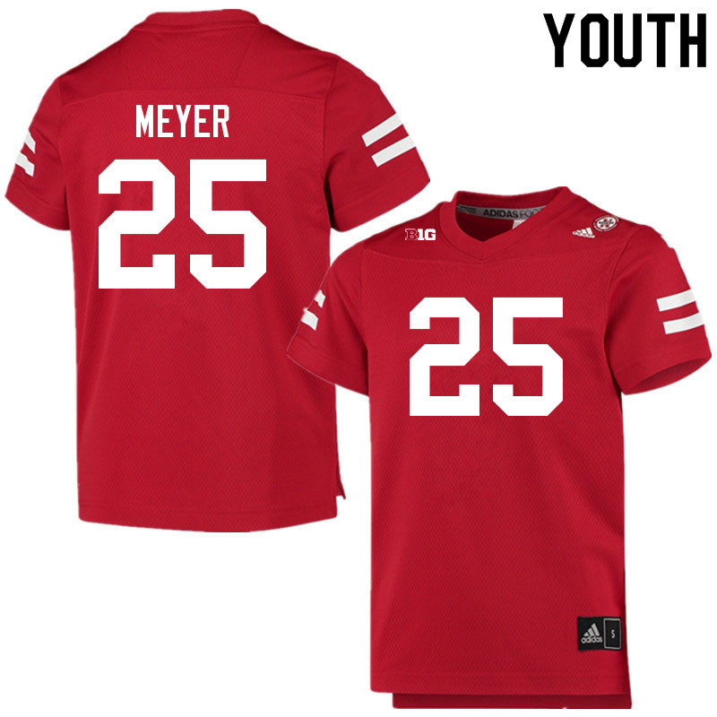 Youth #25 Kelen Meyer Nebraska Cornhuskers College Football Jerseys Sale-Scarlet